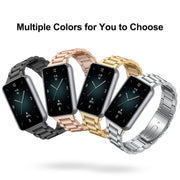 For Honor Band 9 Three Strains Metal Watch Band(Black)