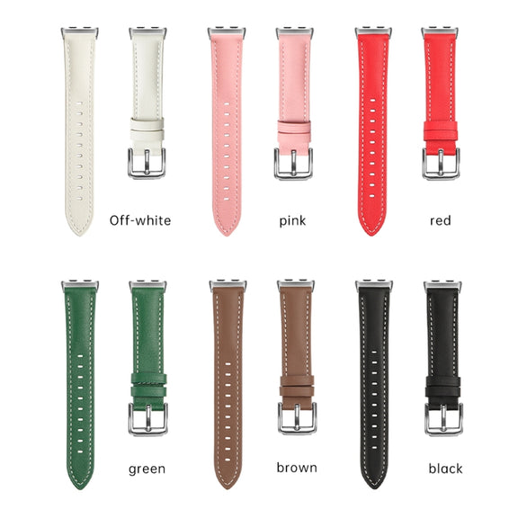 For Honor Band 9 Genuine Leather Watch Band(Green)
