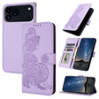 For iPhone 17 Pro Datura Flower Embossed Flip Leather Phone Case(Purple) - free shipping - PMc TechLife - Order now!