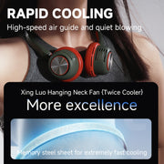 MF088 XINGLUO Neck Band Electric Fan(White)