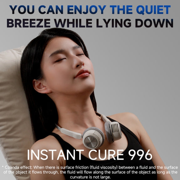 MF088 XINGLUO Neck Band Electric Fan(White)