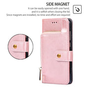 For Motorola Edge 5G 2024 Zipper Bag Leather Phone Case(Rose Gold)