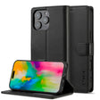 LC.IMEEKE Calf Texture Horizontal Flip Leather Case For iPhone 16 Pro Max(Black) - iPhone 16 Pro Max Cases by LC.IMEEKE | Online Shopping South Africa | PMC TechLife | Buy Now Pay Later Mobicred