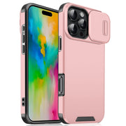 For iPhone 16 Pro Sliding Camshield TPU + PC Phone Case(Pink)