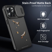 For iPhone 16 Pro Max Sliding Camshield TPU + PC Phone Case(Black)