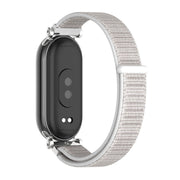 For Xiaomi Smart Band 10 / 9 / 8 Mijobs GT4 Breathable Nylon Loop Watch Band(Seashell Silver)