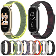 For Xiaomi Smart Band 10 / 9 / 8 Mijobs GT4 Breathable Nylon Loop Watch Band(Bright Yellow Light Gold)