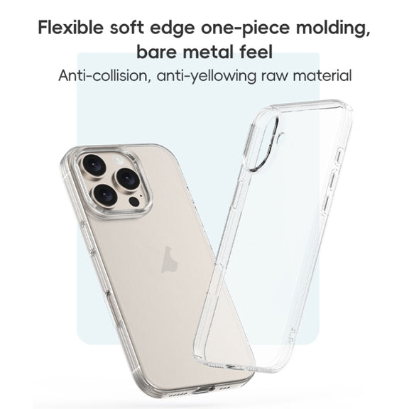 For iPhone 16 Pro ZGA Clear TPU Shockproof Phone Case(Transparent)