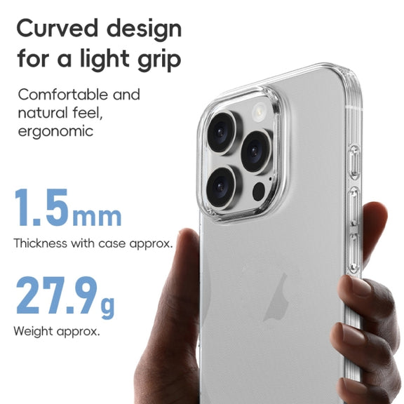 For iPhone 16 ZGA Clear TPU Shockproof Phone Case(Transparent)