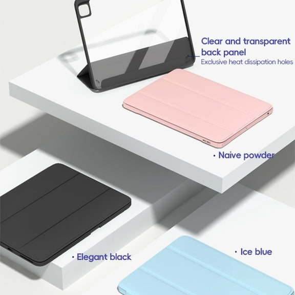 For iPad Pro 11 2022 / 2021 / 2020 ZGA Tri-Fold Voltage Smart Leather Tablet Case(Pink)