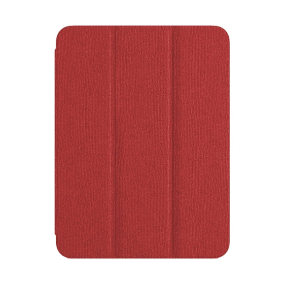 For iPad Pro 12.9 2022/2021/2020 ZGA Tri-Fold Voltage Smart Leather Tablet Case(Red)