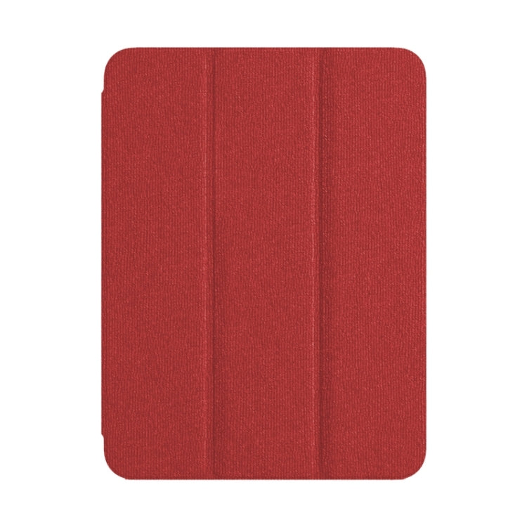 For iPad Pro 11 2022 / 2021 / 2020 ZGA Tri-Fold Voltage Smart Leather Tablet Case(Red)