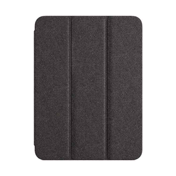 For iPad 10.2 2021/2020/2019 ZGA Tri-Fold Voltage Smart Leather Tablet Case(Grey)