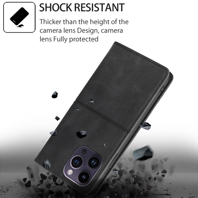 For Motorola Moto G Play 4G 2024 Cow Texture Magnetic Leather Phone Case(Black)