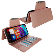 For iPhone 16 Pro Max Multifunctional Seven Cards Wallet Leather Phone Case(Rose Gold)