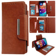 For iPhone 16 Pro Max Multifunctional Seven Cards Wallet Leather Phone Case(Brown) - iPhone 16 Pro Max Cases by PMC TechLife | Online Shopping South Africa | PMC TechLife | Buy Now Pay Later Mobicred