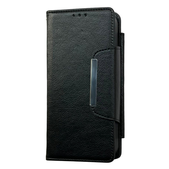 For iPhone 16 Pro Multifunctional Seven Cards Wallet Leather Phone Case(Black)
