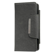 For iPhone 16 Multifunctional 7-Cards Wallet Leather Phone Case(Grey)