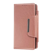 For Samsung Galaxy S24 5G Multifunctional 7-Card Wallet Leather Phone Case(Rose Gold)