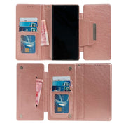 For Samsung Galaxy S24 5G Multifunctional 7-Card Wallet Leather Phone Case(Rose Gold)
