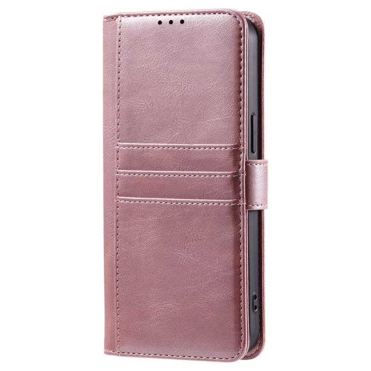 For iPhone 16e Simple 6-Card Wallet Leather Phone Case(Rose Gold)