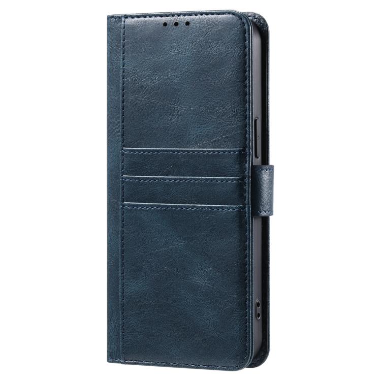 For iPhone 16e Simple 6-Card Wallet Leather Phone Case(Navy Blue)