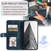 For iPhone 16e Simple 6-Card Wallet Leather Phone Case(Navy Blue)