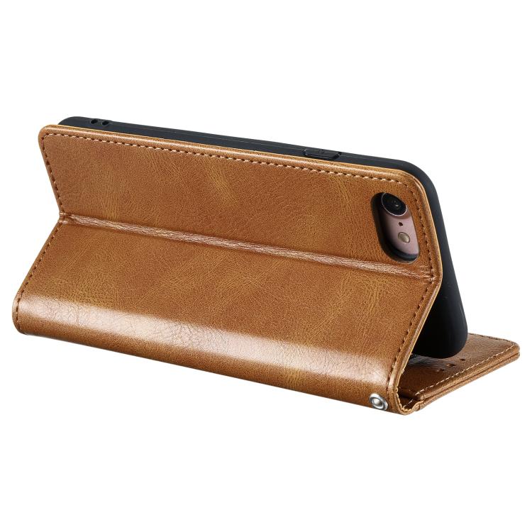 For iPhone 16e Simple 6-Card Wallet Leather Phone Case(Brown)