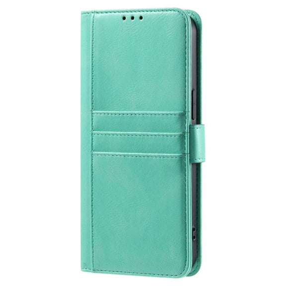 For iPhone 16e Simple 6-Card Wallet Leather Phone Case(Green)