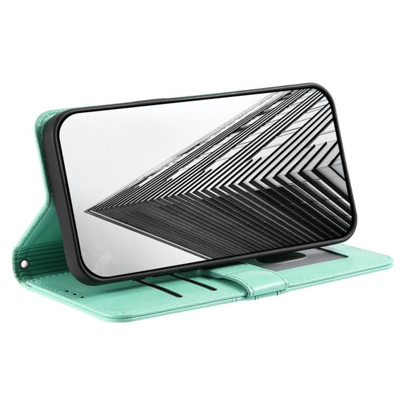 For iPhone 16e Simple 6-Card Wallet Leather Phone Case(Green)