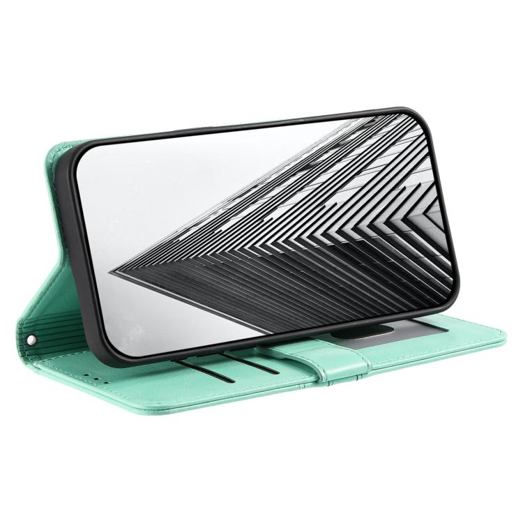 For iPhone 16e Simple 6-Card Wallet Leather Phone Case(Green)