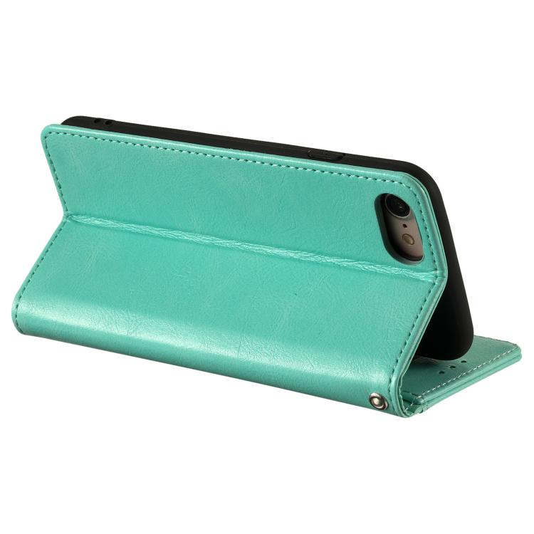 For iPhone 16e Simple 6-Card Wallet Leather Phone Case(Green)