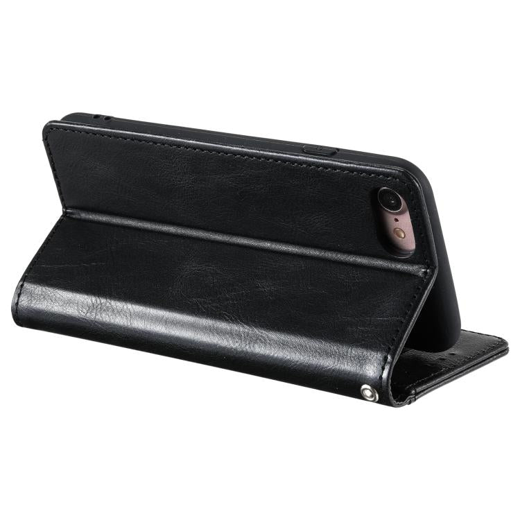 For iPhone 16e Simple 6-Card Wallet Leather Phone Case(Black)