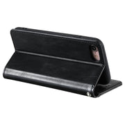 For iPhone 16e Simple 6-Card Wallet Leather Phone Case(Black)
