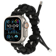 For Apple Watch Ultra 2 49mm Screw Nut Braided Paracord Watch Band(Black) - Watch Bands by PMC TechLife | Online Shopping South Africa | PMC TechLife | Buy Now Pay Later Mobicred