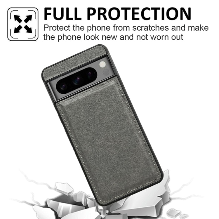 For Google Pixel 9 Pro XL Cowhide Texture Back Cover Phone Case(Grey)