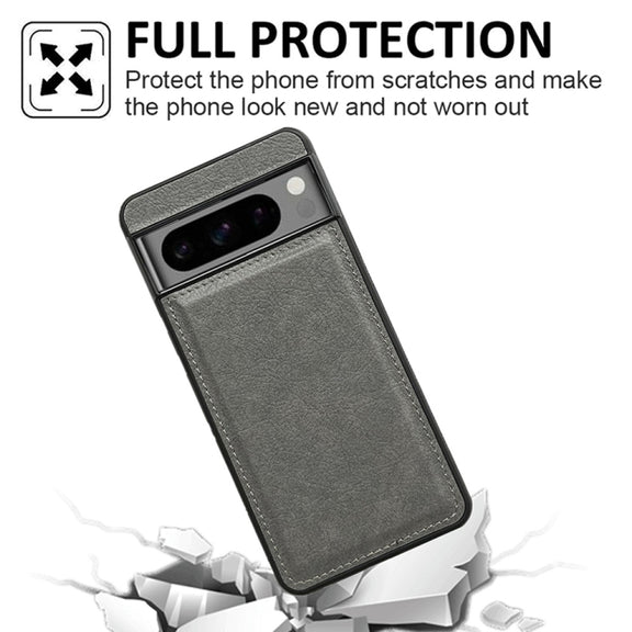 For Google Pixel 9 / Pixel 9 Pro Cowhide Texture Back Cover Phone Case(Grey)