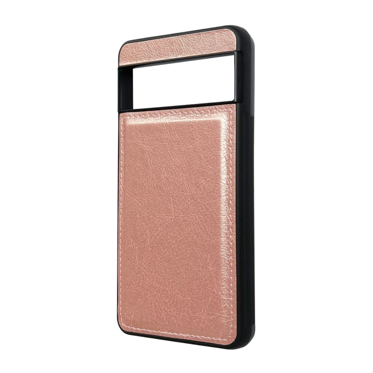 For Google Pixel 9 / Pixel 9 Pro Cowhide Texture Back Cover Phone Case(Rose Gold)