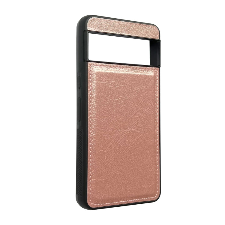 For Google Pixel 9 / Pixel 9 Pro Cowhide Texture Back Cover Phone Case(Rose Gold)