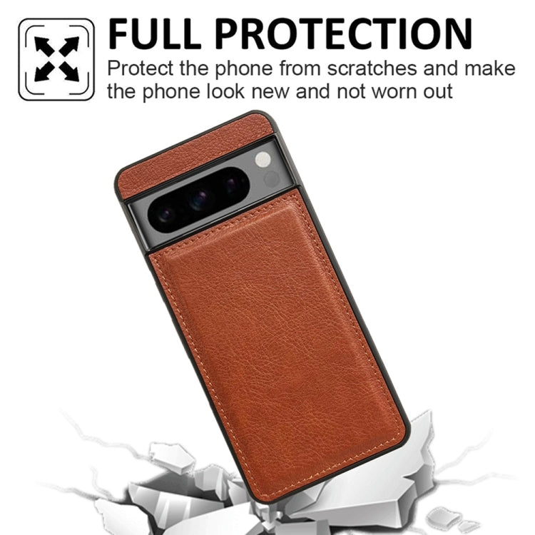 For Google Pixel 9 / Pixel 9 Pro Cowhide Texture Back Cover Phone Case(Brown)