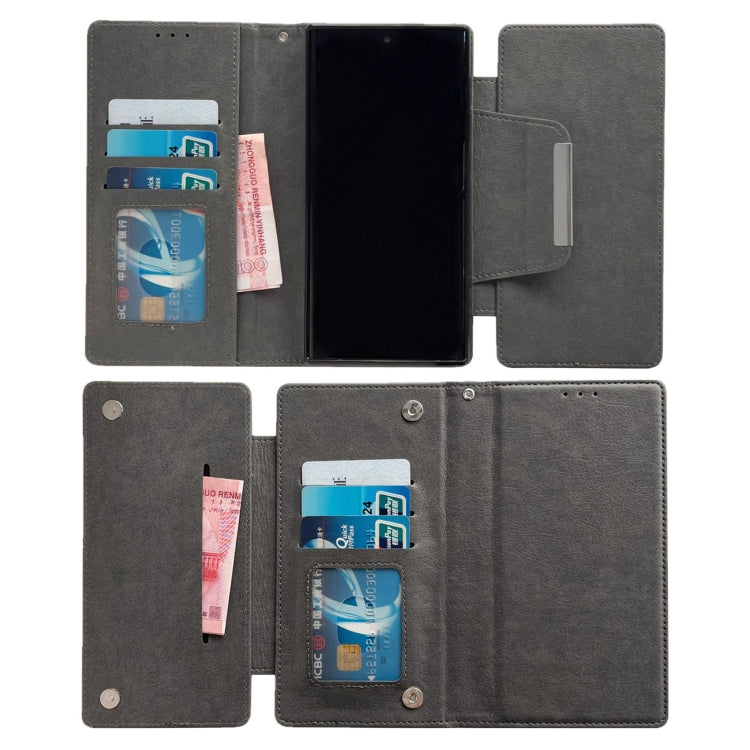 For Google Pixel 8a Multifunctional 7-Card Wallet Leather Phone Case(Grey)