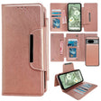 For Google Pixel 8a Multifunctional 7-Card Wallet Leather Phone Case(Rose Gold) - Google Cases by PMC TechLife | Online Shopping South Africa | PMC TechLife | Buy Now Pay Later Mobicred