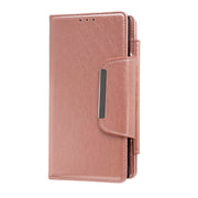 For Google Pixel 8a Multifunctional 7-Card Wallet Leather Phone Case(Rose Gold)