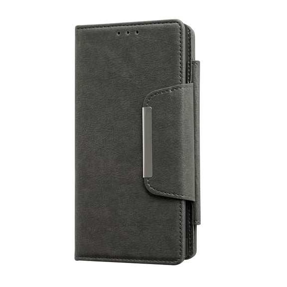 For Google Pixel 8 Pro Multifunctional 7-Card Wallet Leather Phone Case(Grey)
