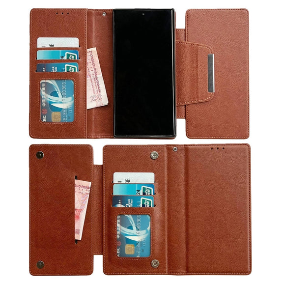 For Google Pixel 7 Pro Multifunctional 7-Card Wallet Leather Phone Case(Brown)