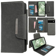 For Google Pixel 6a Multifunctional 7-Card Wallet Leather Phone Case(Grey)