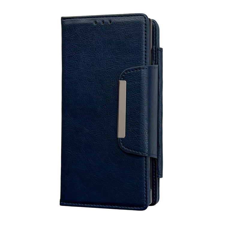 For Google Pixel 6a Multifunctional 7-Card Wallet Leather Phone Case(Royal Blue)