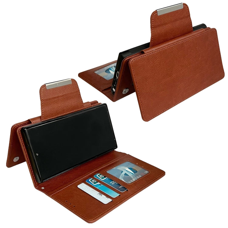 For Google Pixel 6a Multifunctional 7-Card Wallet Leather Phone Case(Brown)