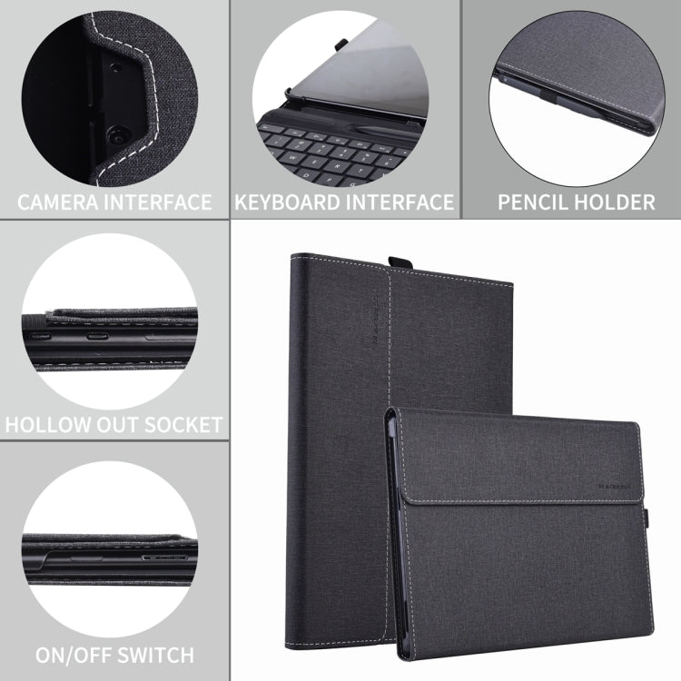For Microsoft Surface Pro 10 Cloth Texture PC Tablet Protective Case(Black)