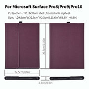 For Microsoft Surface Pro 10 Cloth Texture PC Tablet Protective Case(Wine Red)